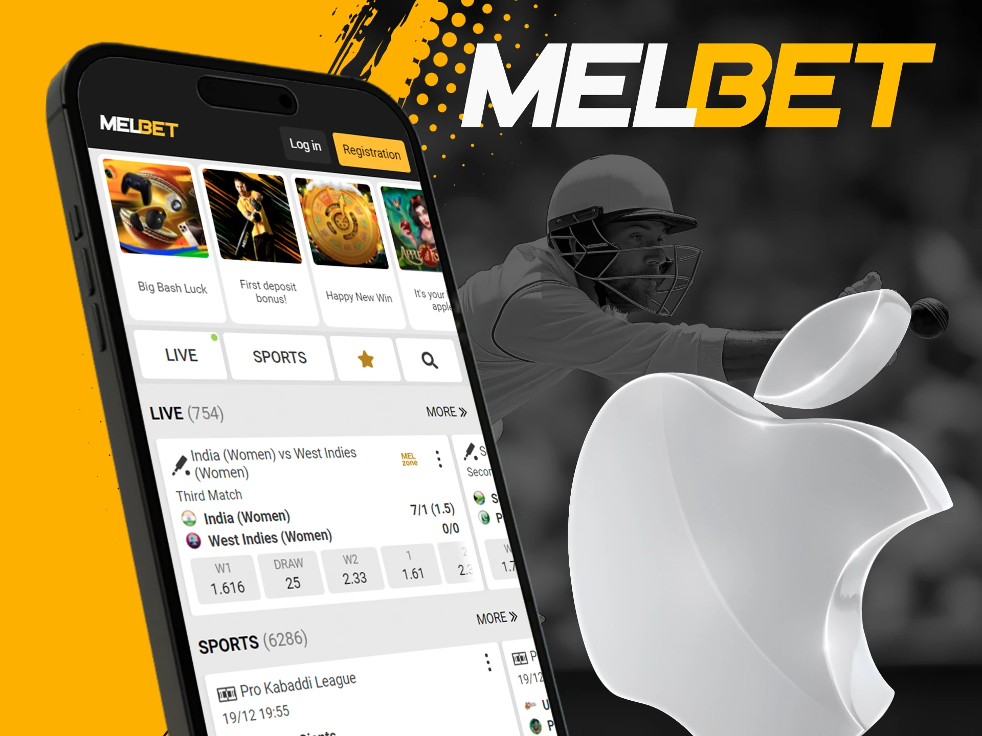 iPhone users can download the Melbet mobile app for iOS.