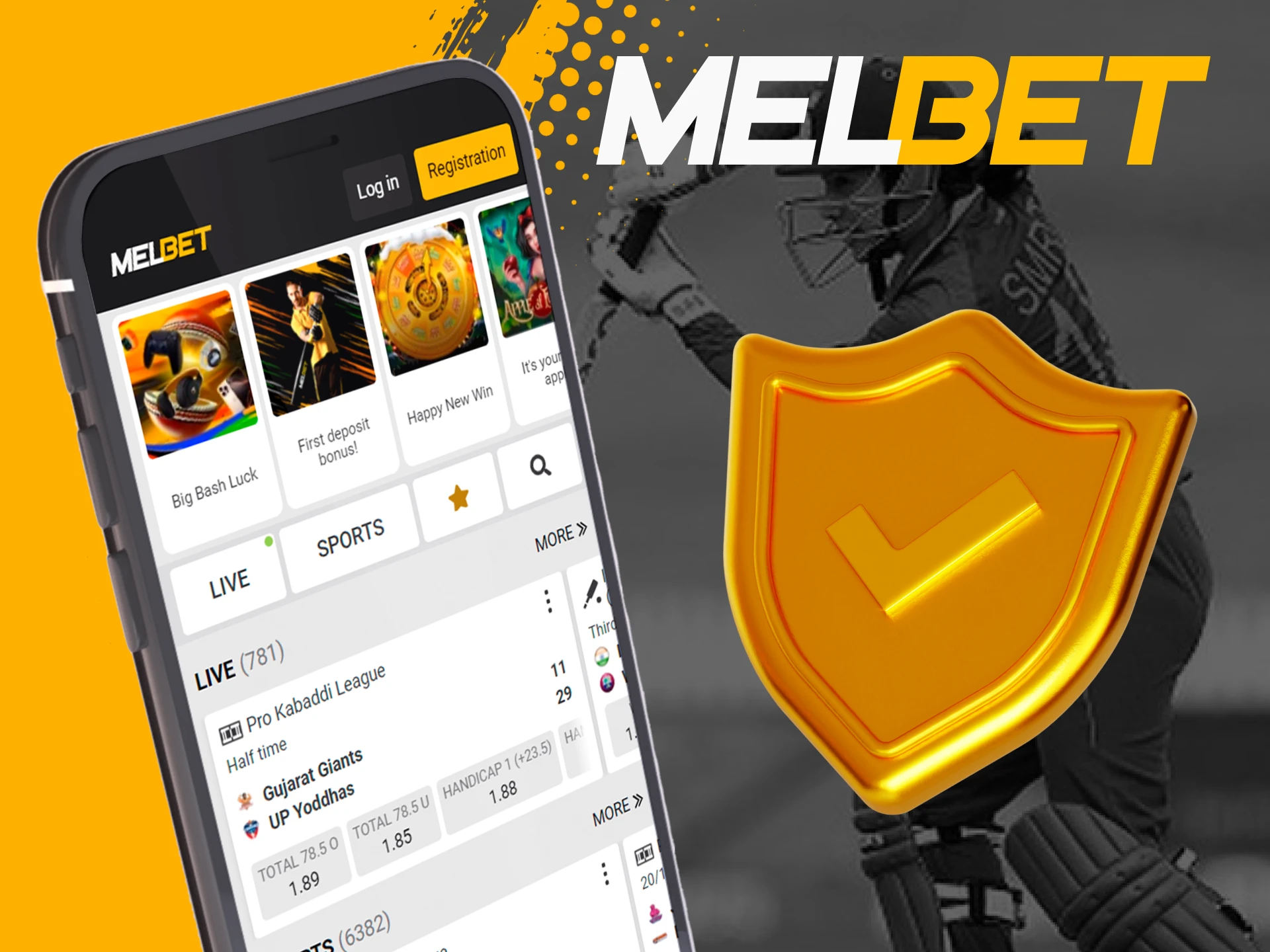 Download the official Melbet mobile app and make sure it is safe.