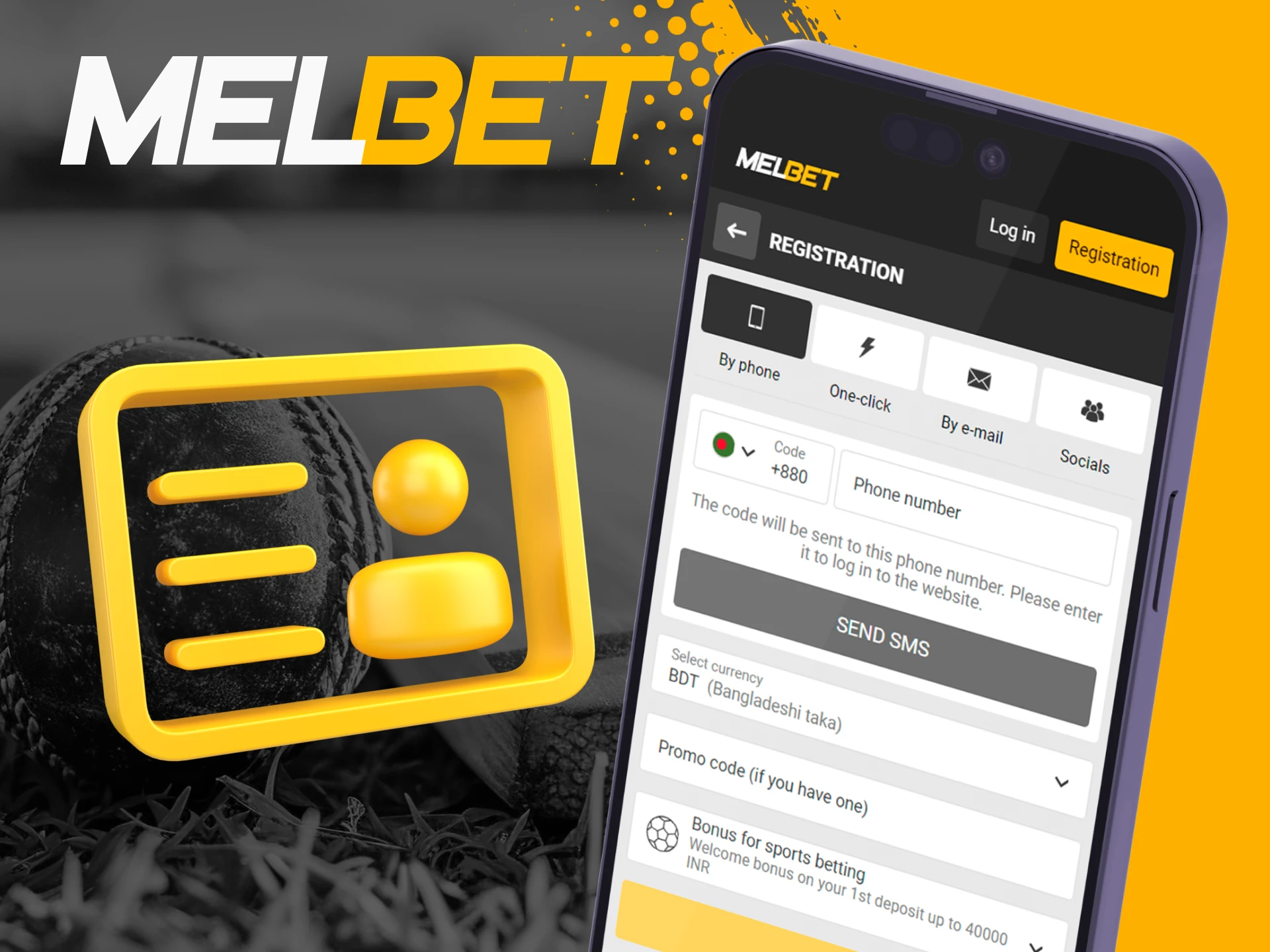 Register on Melbet in a way convenient for you.