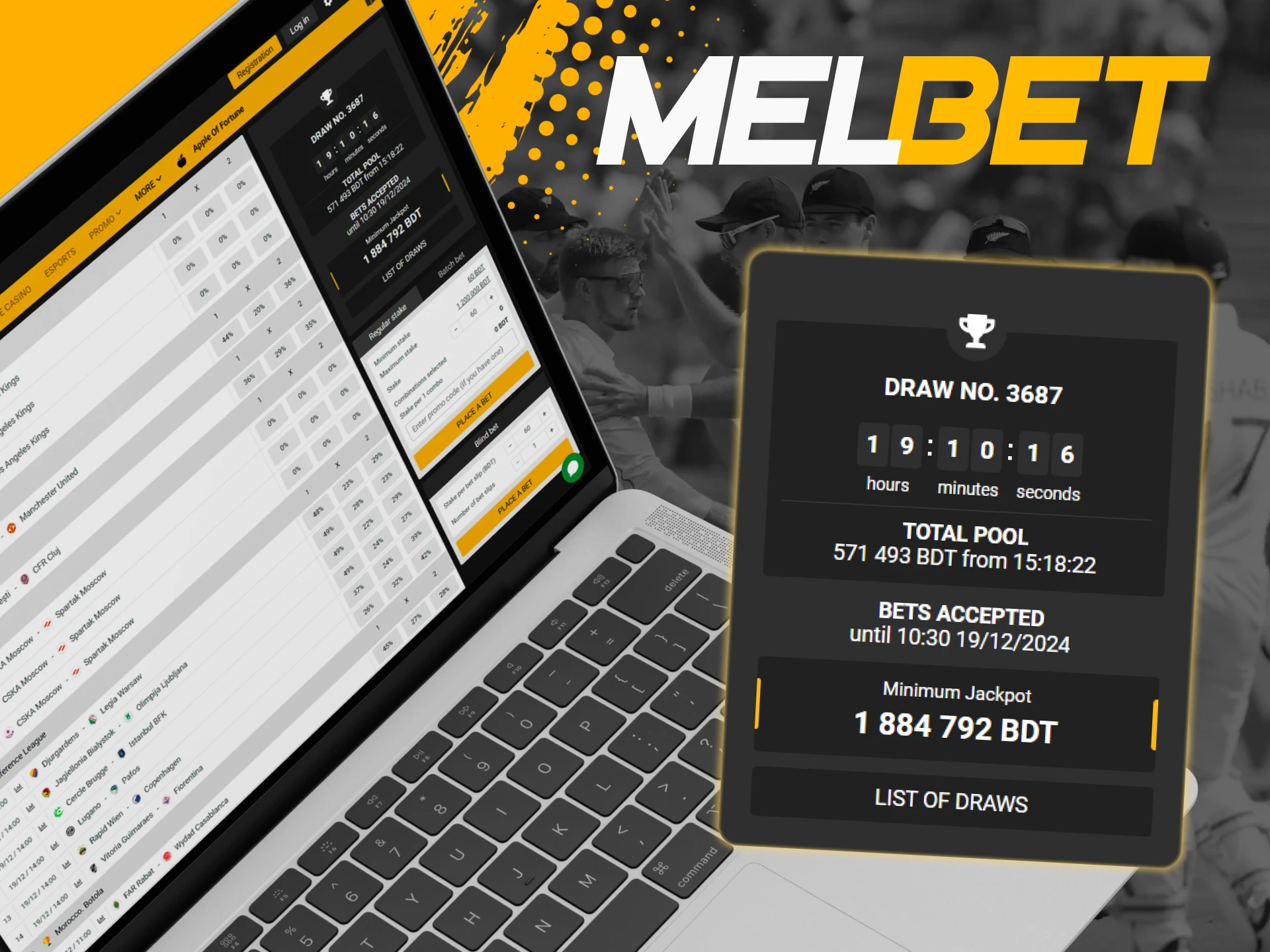 Make sports predictions in Melbet TOTO and win big.