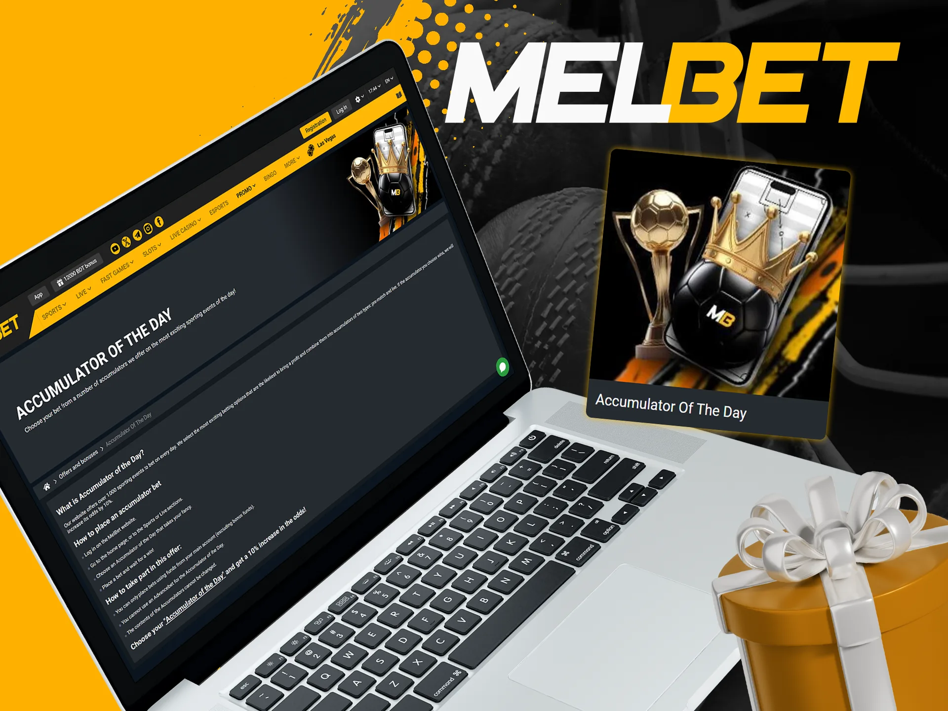 Try your luck and make a winning accumulator bet at Melbet.