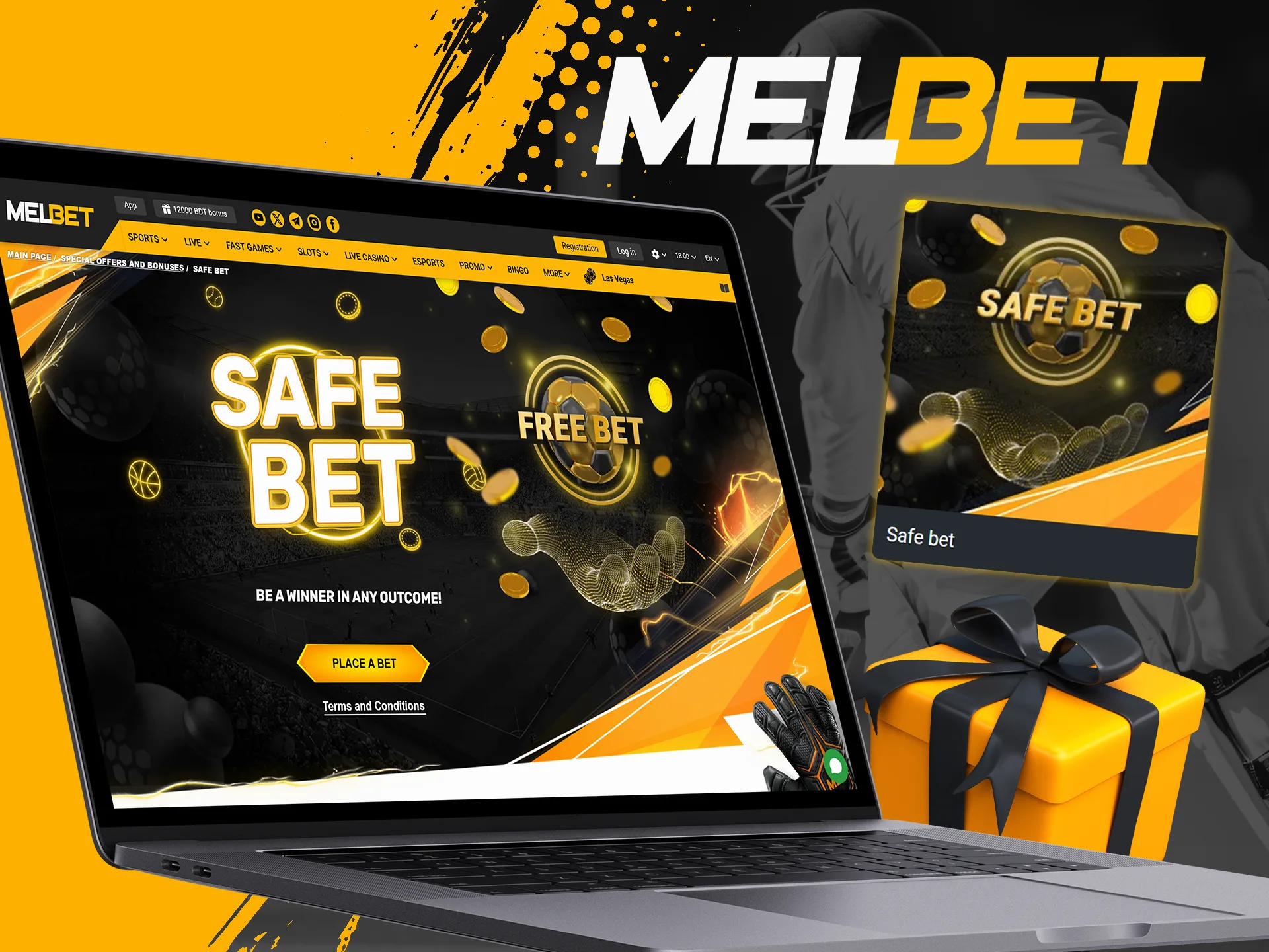 Get your losing bet back thanks to Melbet's Safe Bet bonus.