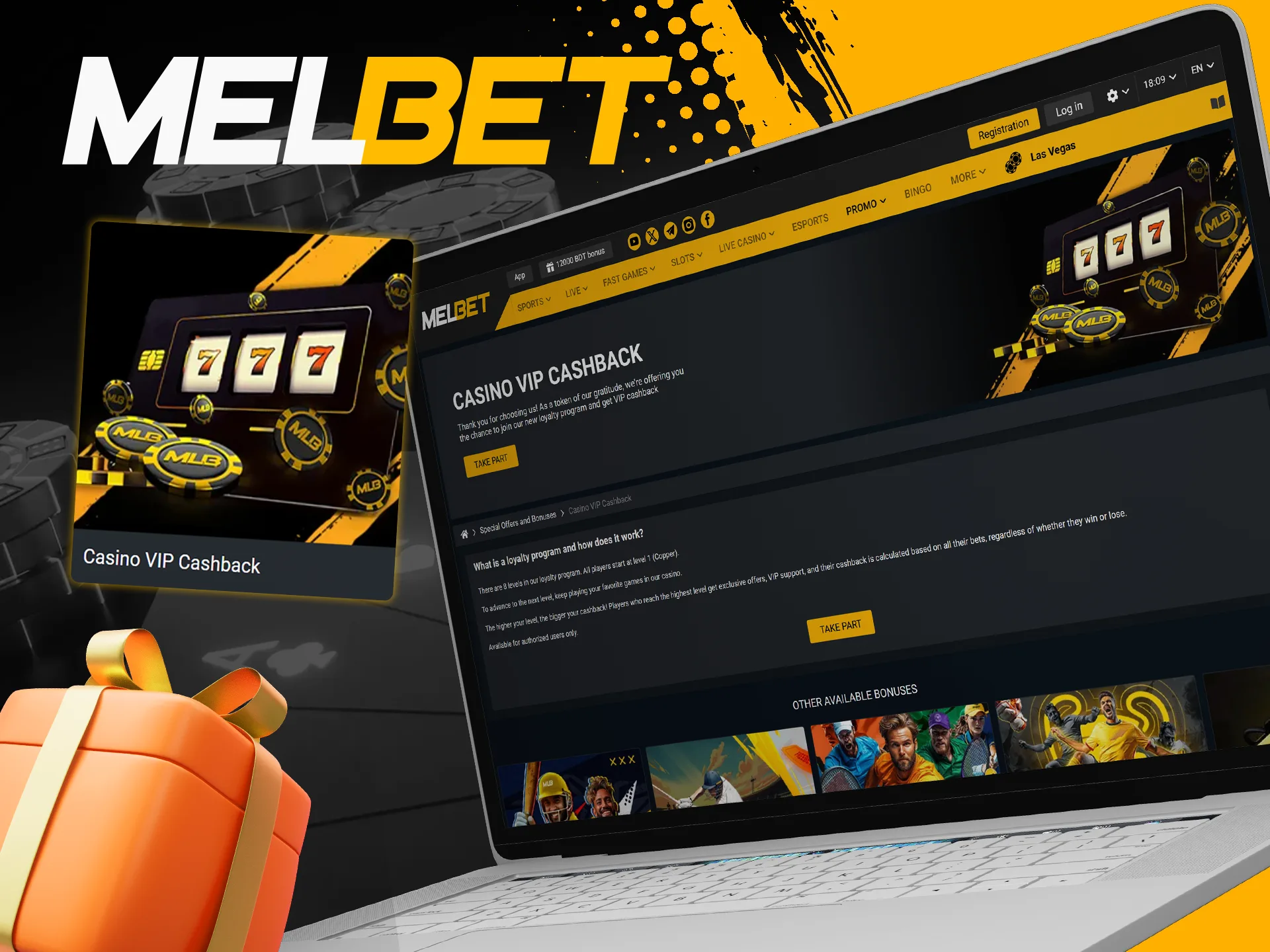 Become part of Melbet's VIP program to receive cashback.