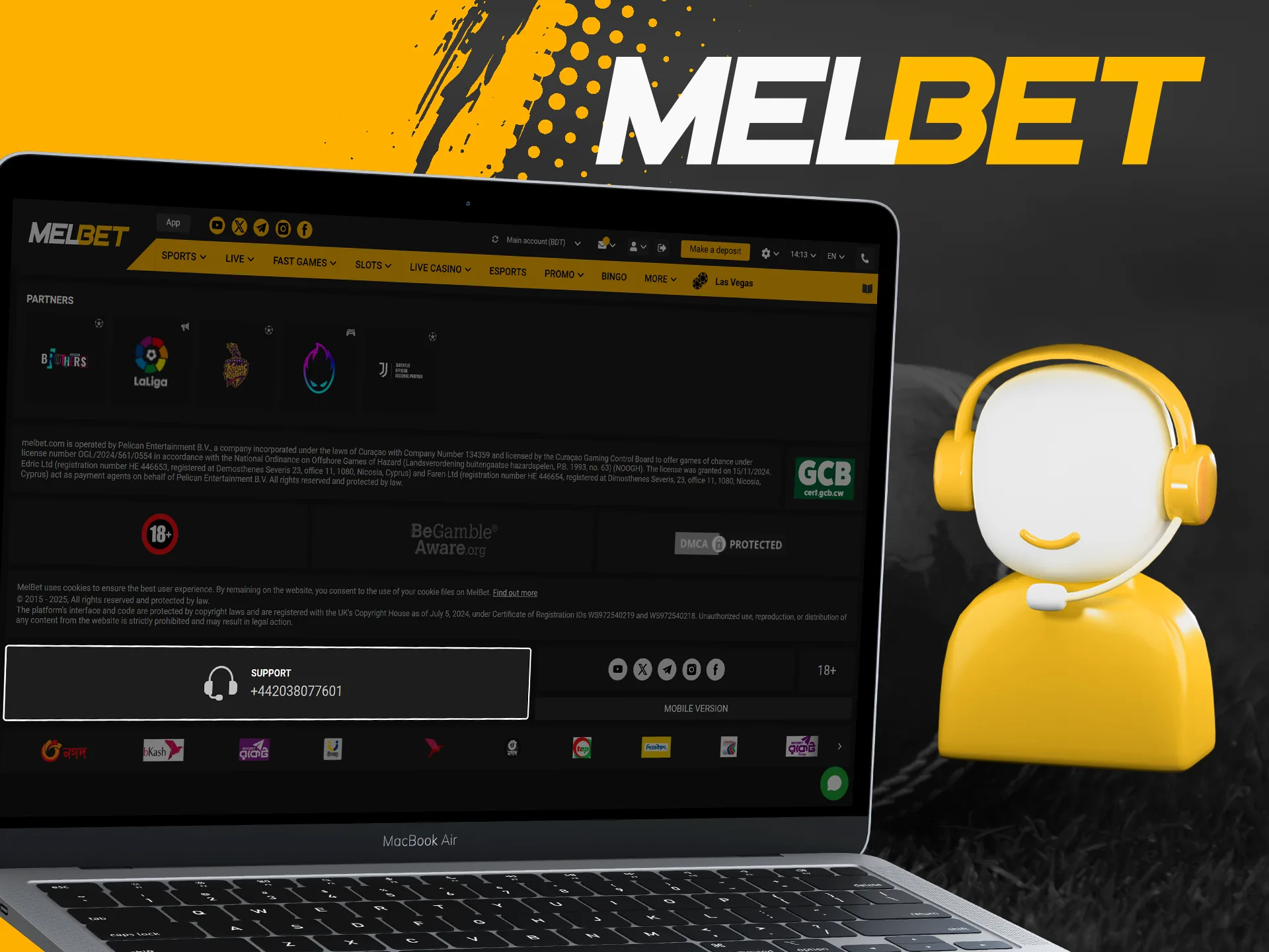 Melbet hotline is available at all times.