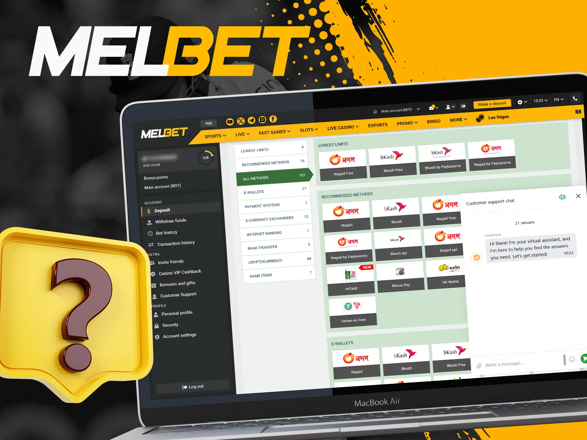 Read about the main problems when depositing at Melbet and their solutions.