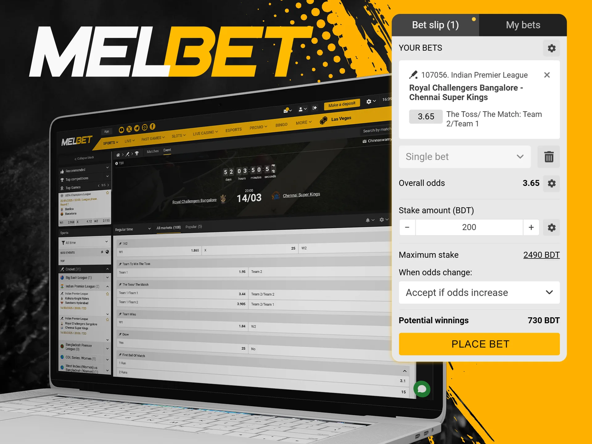 Support your favorite sports team with Melbet.