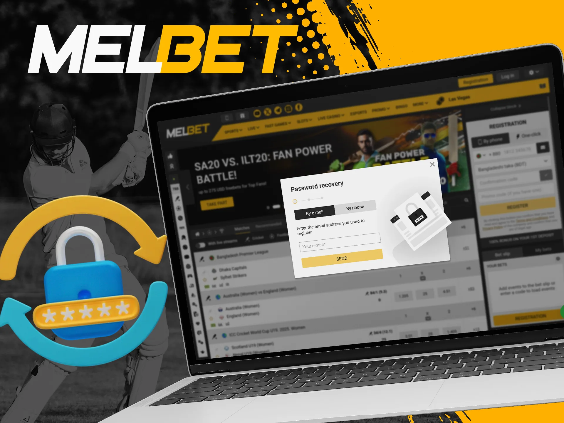 If you have forgotten your Melbet account password, you can recover it.