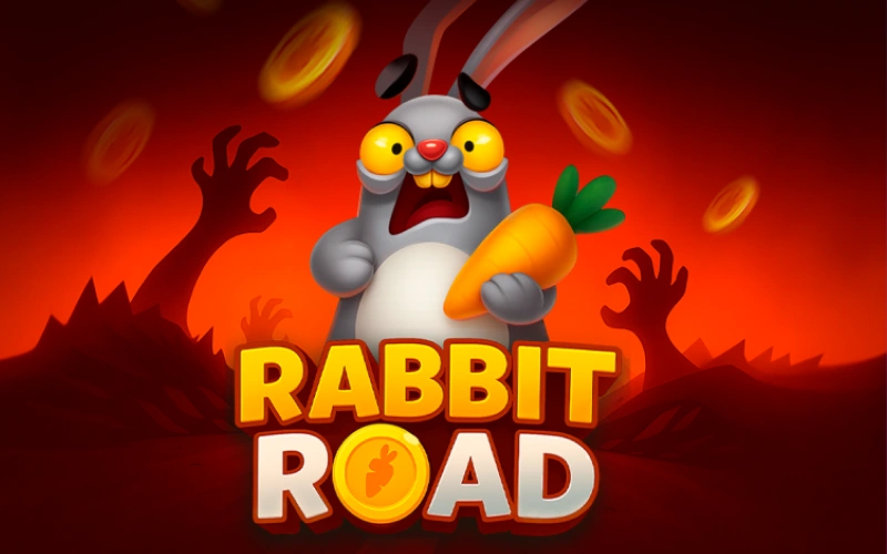 Control a white rabbit to traverse treacherous carrot fields without getting caught in Rabbit Road at Melbet.