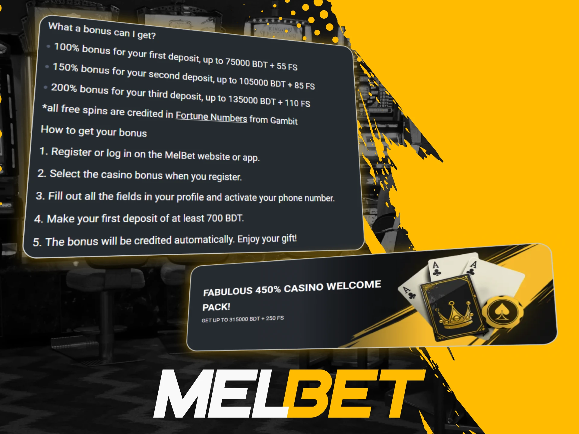 Welcome bonuses on Melbet reward slot enthusiasts from Bangladesh generously.